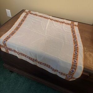 Anne Klein Elegant White and Orange Scarf